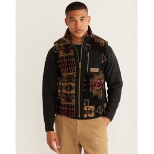 Pendleton Ridgeline Berber Fleece Vest Mens Black XL NWT